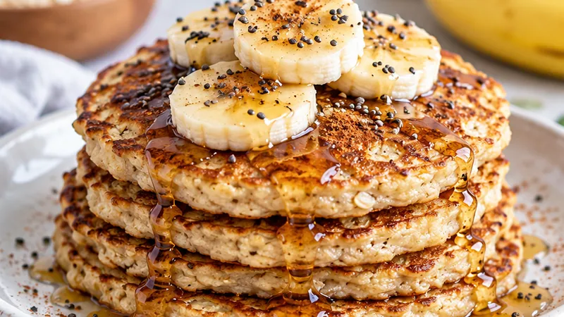 3-Ingredient Banana Oatmeal Pancakes