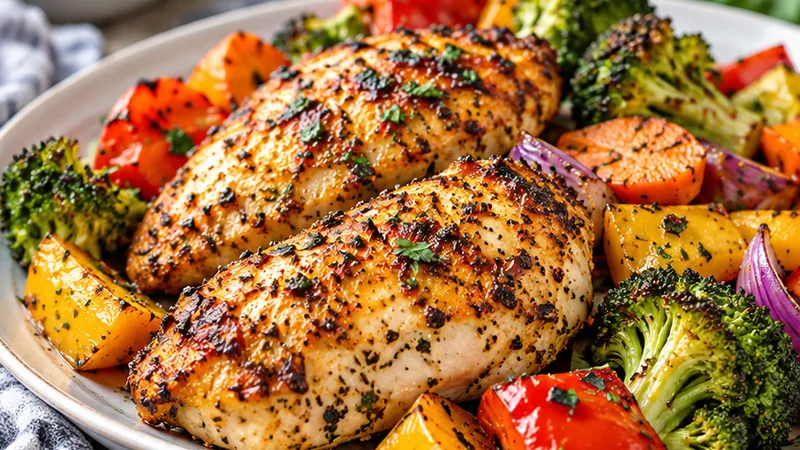 Air Fryer Chicken and Vegetables