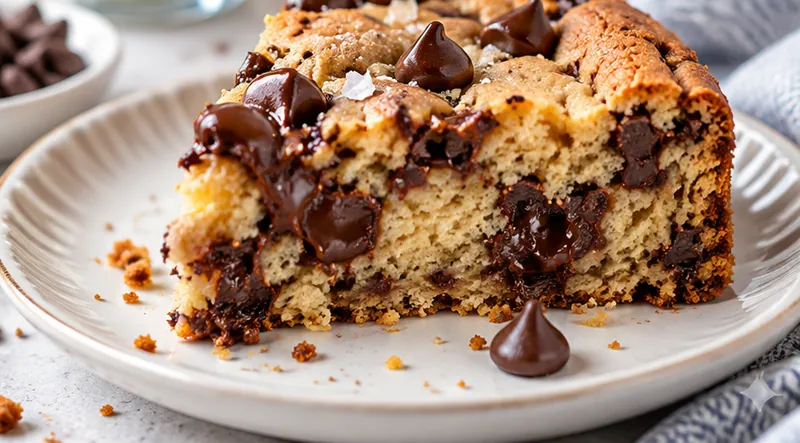 Air Fryer Cookie Cake Recipe, ready to serve