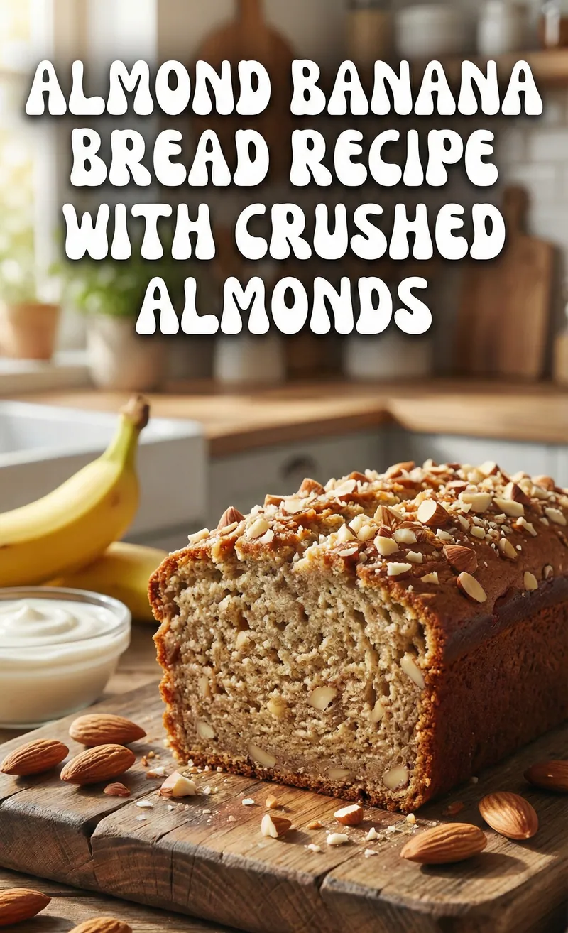 Almond Banana Bread Recipe with Crushed Almonds Almond Banana Bread Recipe with Crushed Almonds