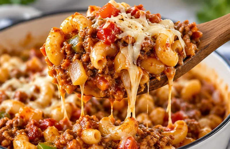 American Chop Suey Recipe, ready to serve