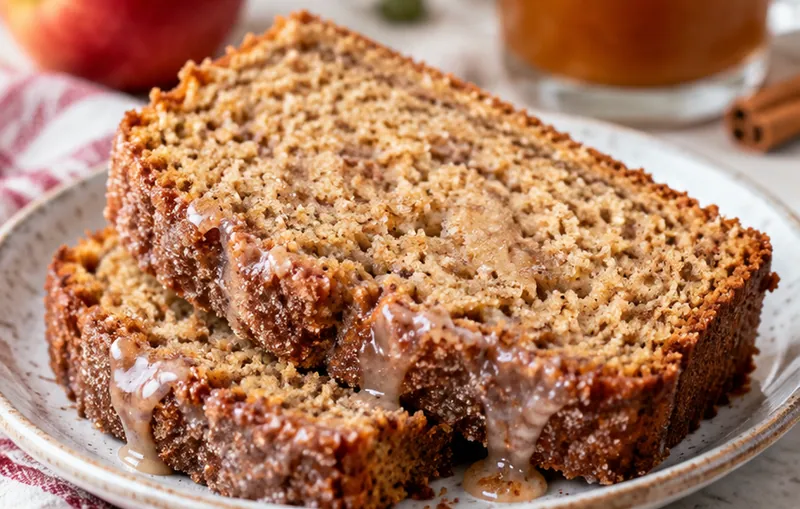 Apple Cider Donut Bread, ready to serve