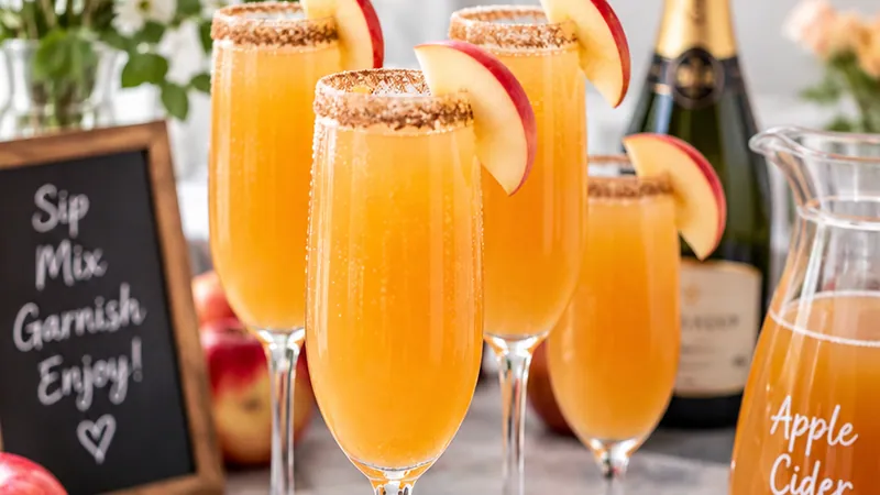 Apple Cider Mimosa Bar Ideas