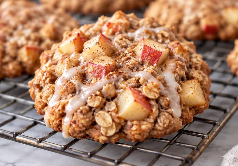 Apple Cinnamon Oatmeal Cookies, ready to serve
