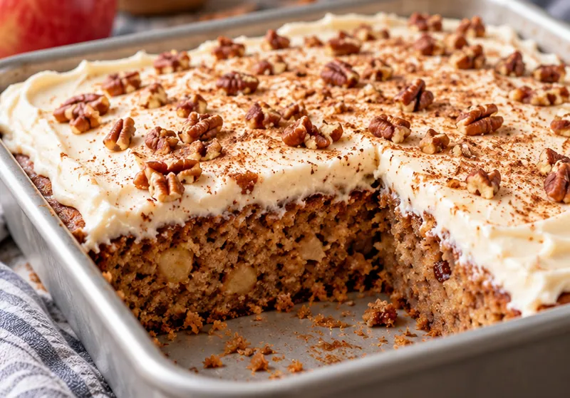 Applesauce Cake Recipe, ready to serve