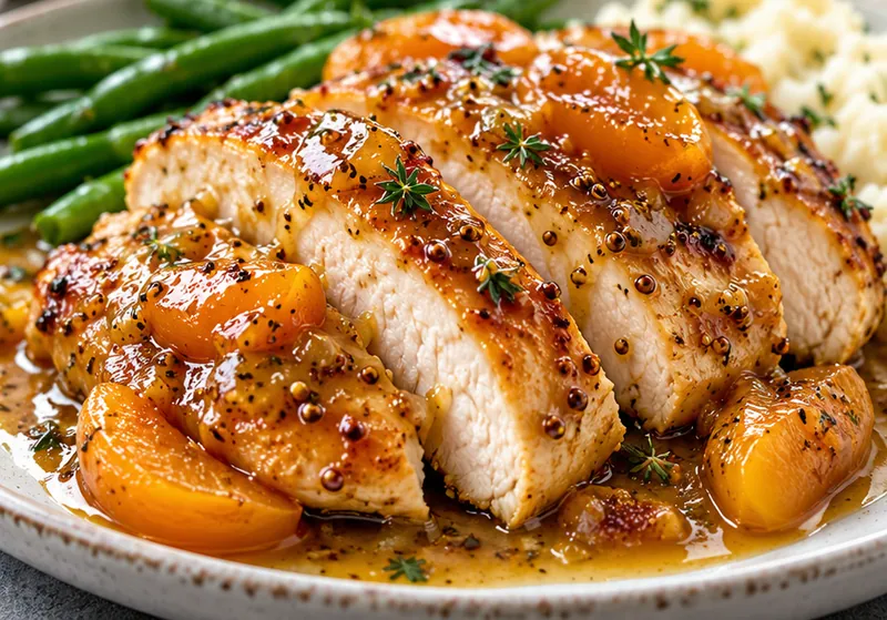 Apricot Dijon Chicken Recipe, ready to serve