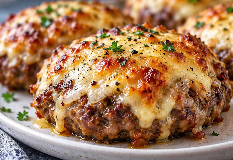 Aunt Kathy's Oven Burgers, ready to serve
