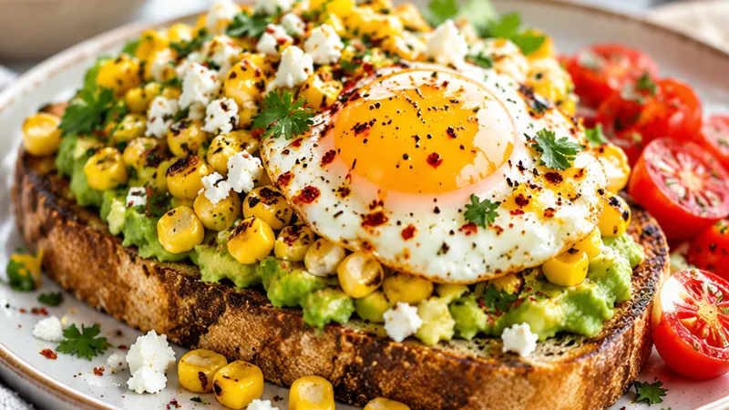 Avocado and Corn Breakfast Plate