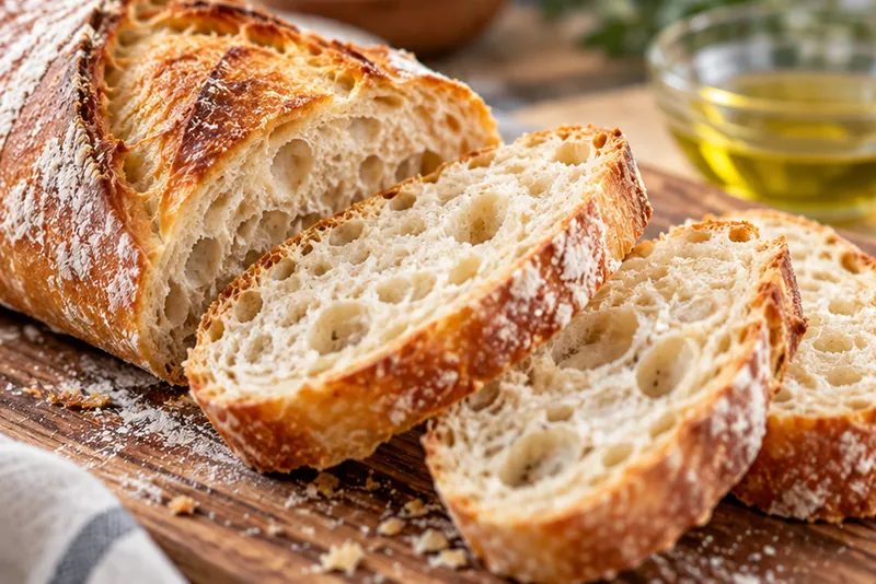 Classic Baguette Recipe, ready to serve
