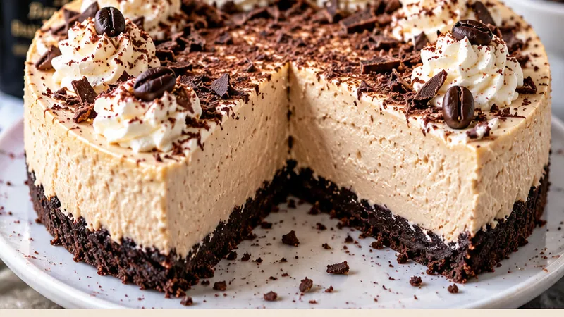 Baileys and Coffee No-Bake Cheesecake