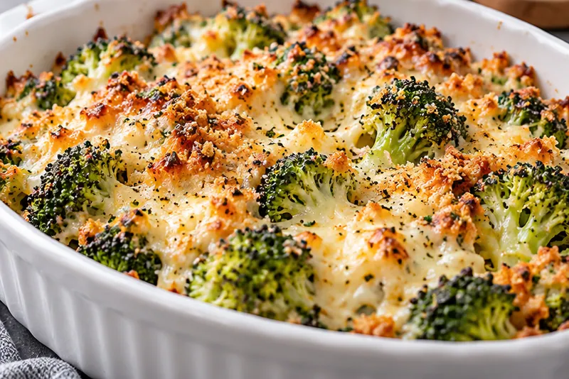Baked Broccoli, ready to serve