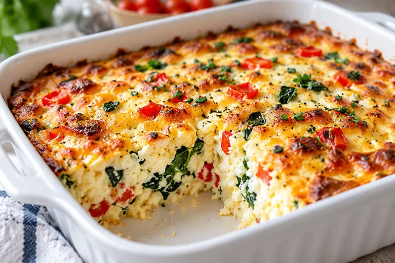 Baked Cottage Cheese Eggs Recipe, ready to serve