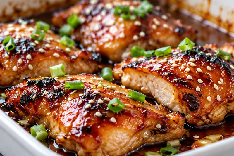 Baked Teriyaki Chicken Recipe, ready to serve