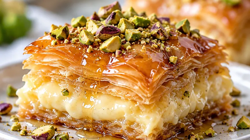 Baklava with Pastry Cream and Honey