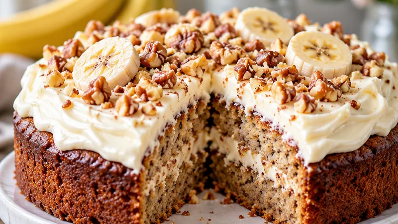 Banana Bread Cake with Cream Cheese Frosting