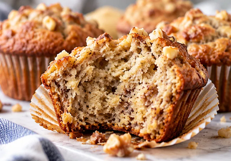 Banana Bread Muffins Recipe, ready to serve