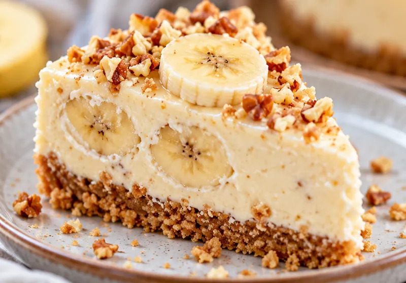 Banana Cake Without Baking Recipe, ready to serve