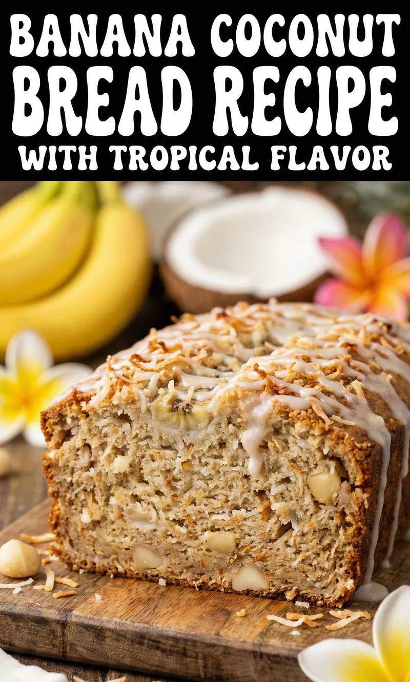 Banana Coconut Bread Recipe With Tropical Flavor Banana Coconut Bread Recipe With Tropical Flavor