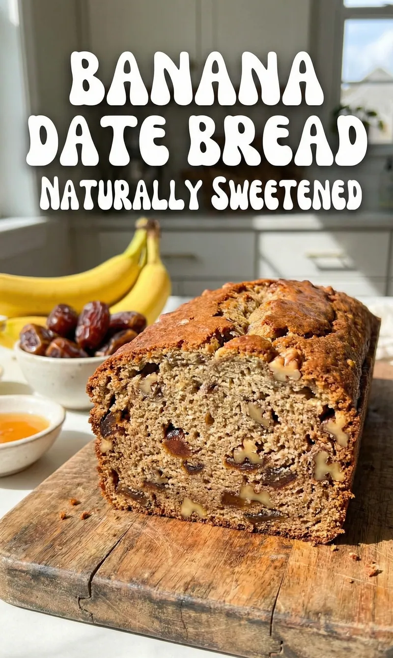 Banana Date Bread Naturally Sweetened Banana Date Bread Naturally Sweetened