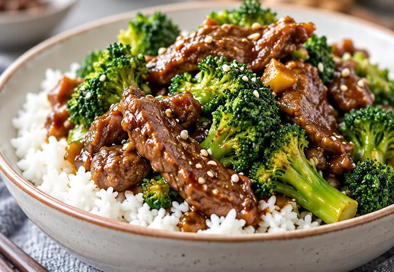 Beef and Broccoli Recipe, ready to serve