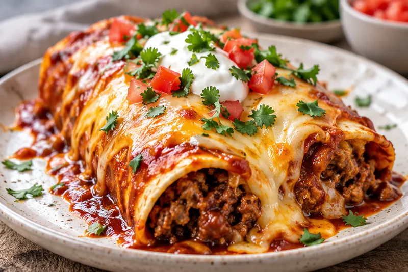 Beef Enchiladas Recipe, ready to serve