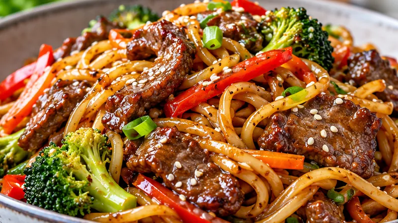 Beef Stir Fry with Noodles