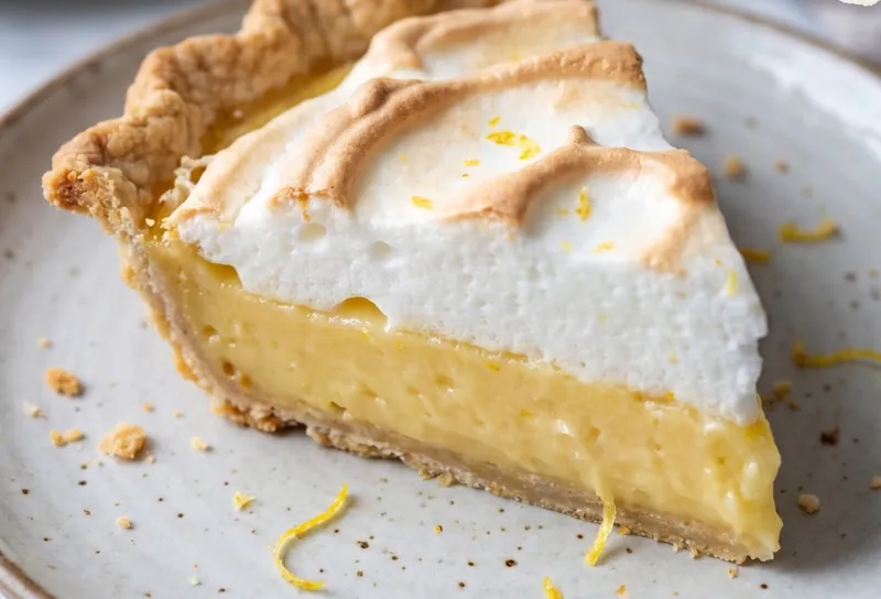 Lemon Cream Pie, ready to serve