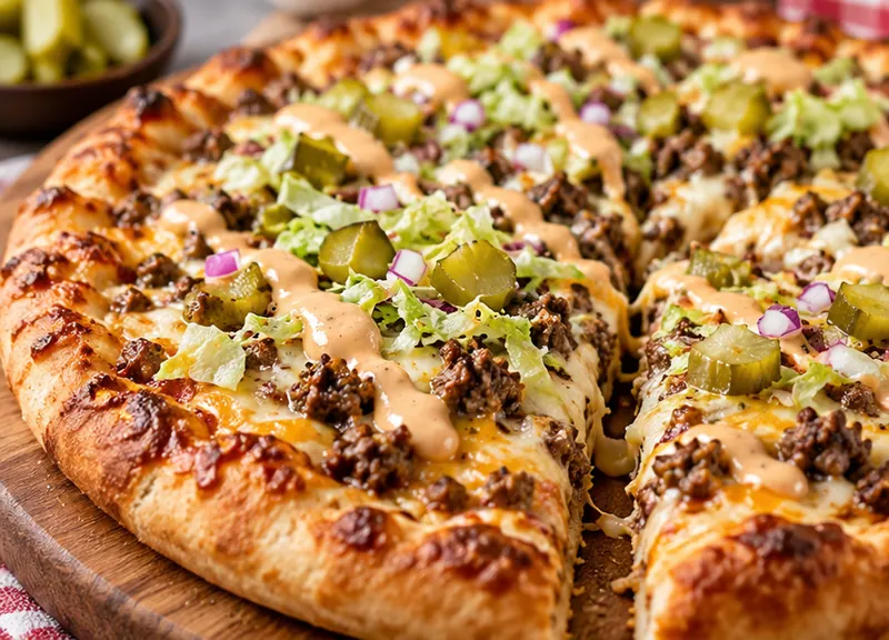 Big Mac Pizza Recipe, ready to serve