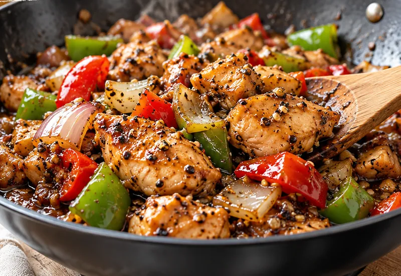 Black Pepper Chicken Recipe, ready to serve