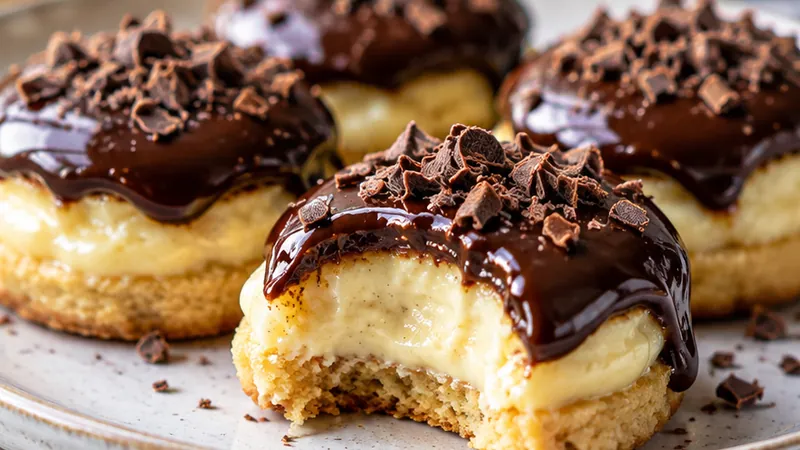 Boston Cream Pie Cookie Bites