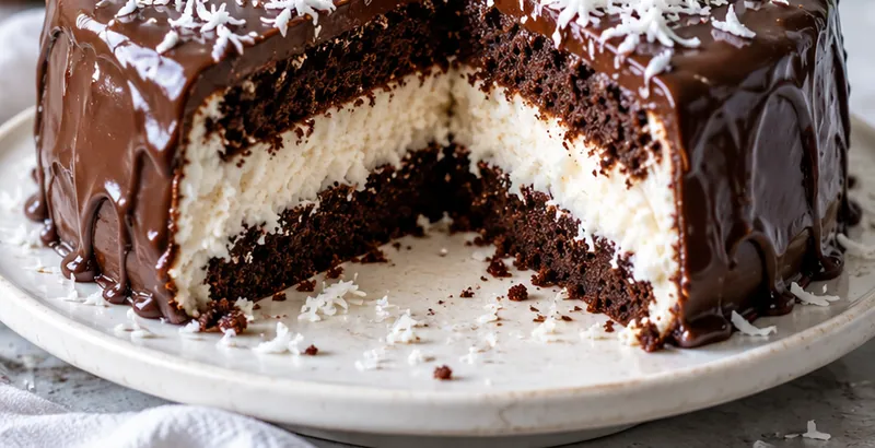 Bounty Cake Recipe, ready to serve