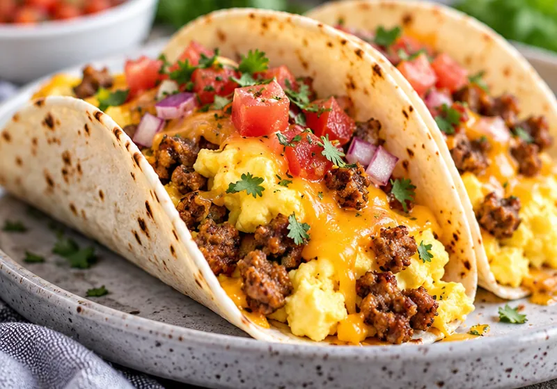 Breakfast Tacos Recipe, ready to serve