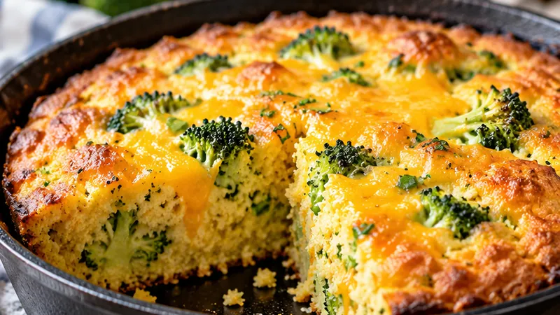 Broccoli Cheese Cornbread Recipe