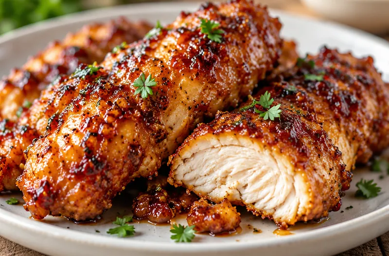 Brown Sugar Chicken Tenders Recipe, ready to serve