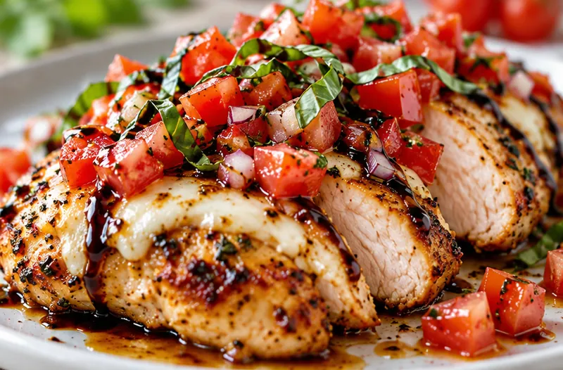 Bruschetta Chicken Recipe, ready to serve
