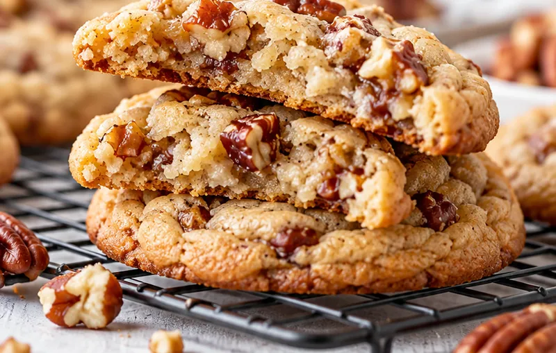 Butter Pecan Cookies Recipe, ready to serve