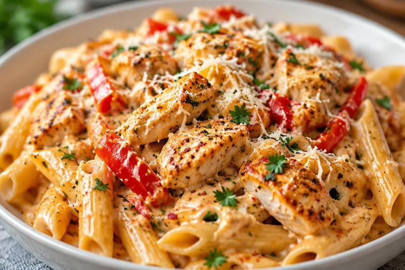 Cajun Chicken Pasta Recipe, ready to serve