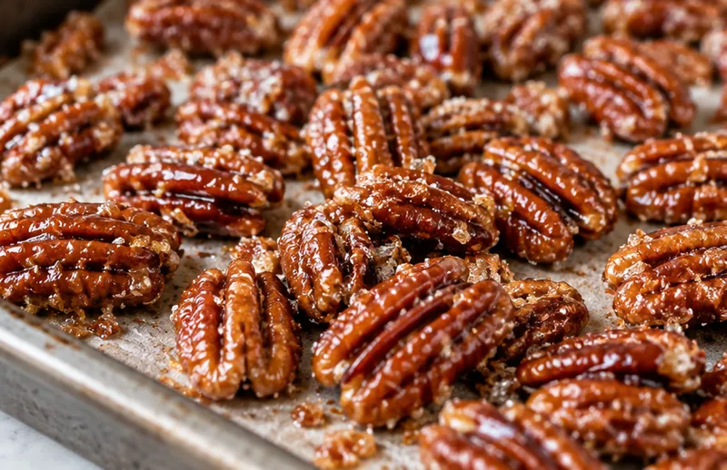 Candied Pecans Recipe, ready to serve