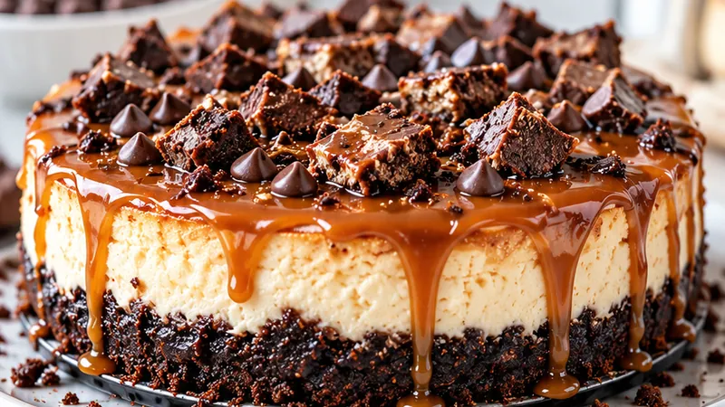 Caramel Brownie Cheesecake