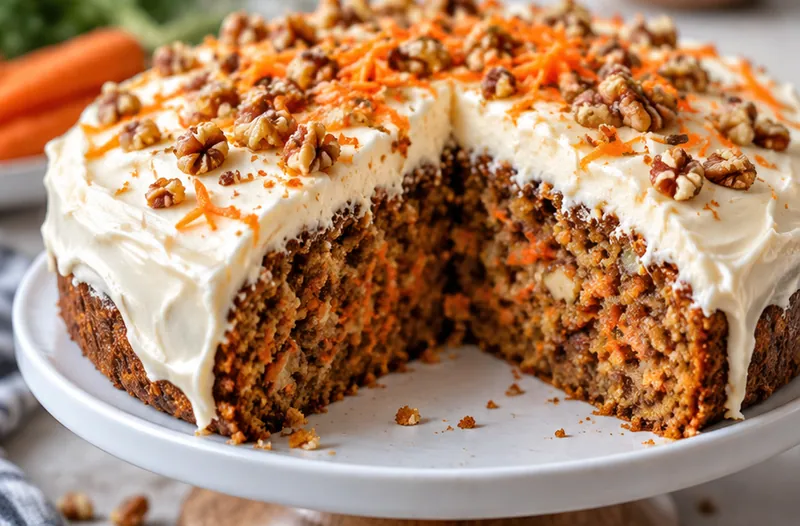 Carrot Pool Cake Recipe, ready to serve