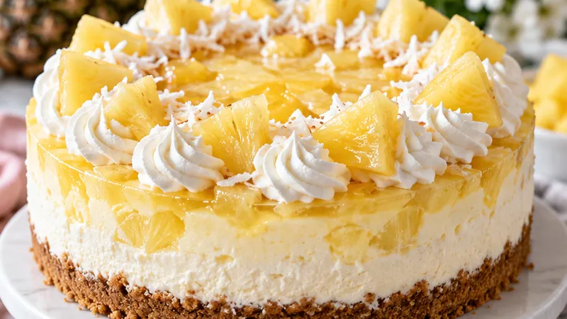 Cheesecake with Pineapple Mousse