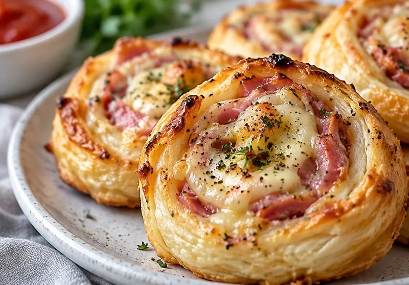 Cheesy French Pinwheels Recipe, ready to serve