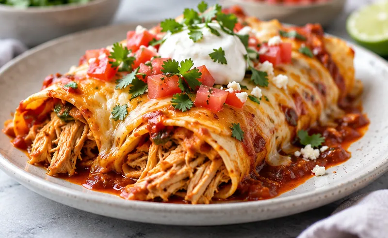 Chicken Enchiladas Recipe, ready to serve