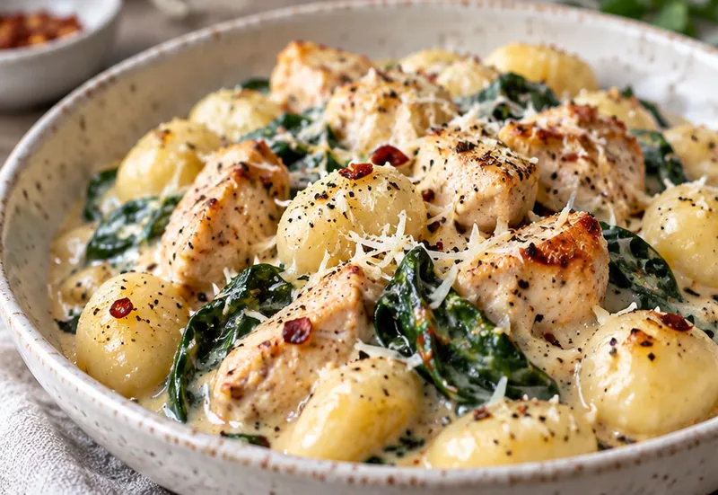 Chicken Gnocchi Recipe, ready to serve