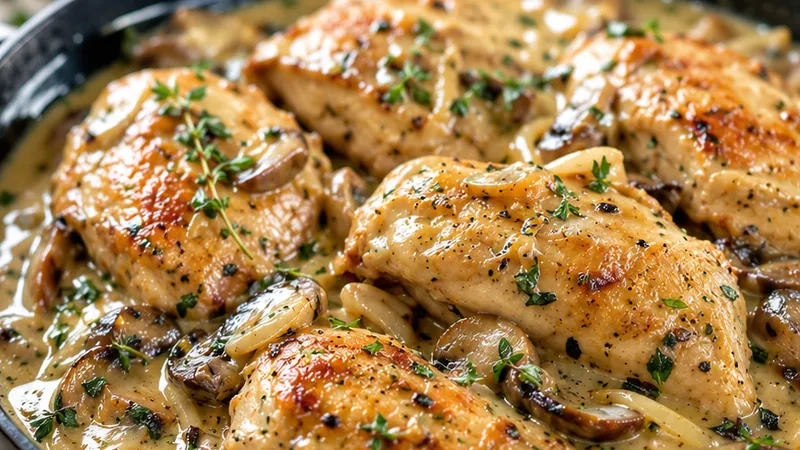 Chicken in White Wine Sauce