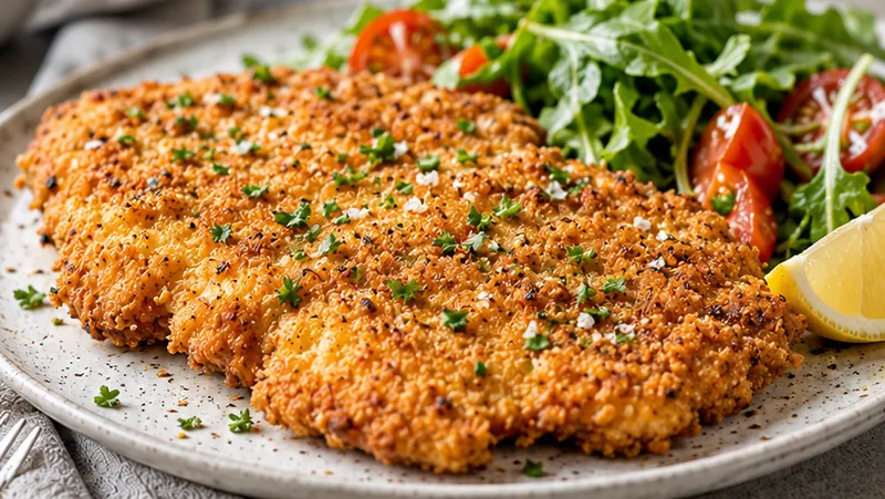 Chicken Milanese Recipe, ready to serve
