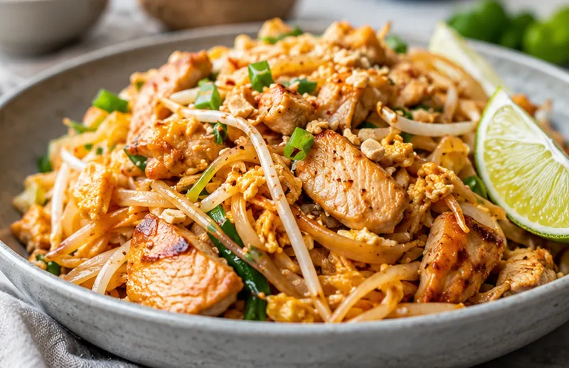 Chicken Pad Thai Recipe, ready to serve
