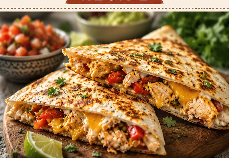 Chicken Quesadillas Recipe, ready to serve