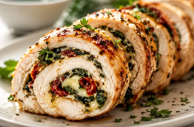 Chicken Roulade Recipe, ready to serve