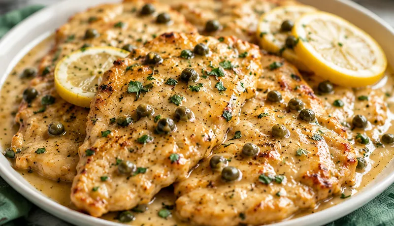 Chicken Scallopini Recipe, ready to serve